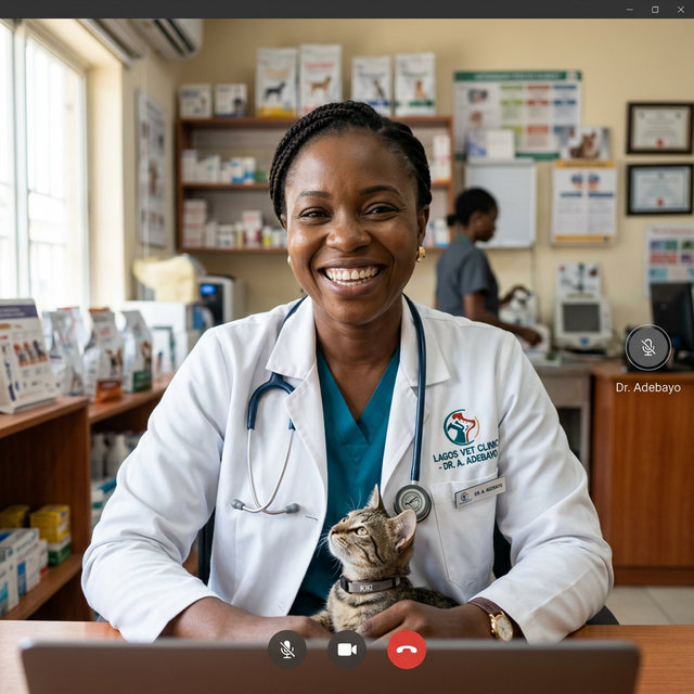 Veterinarian on Video Call